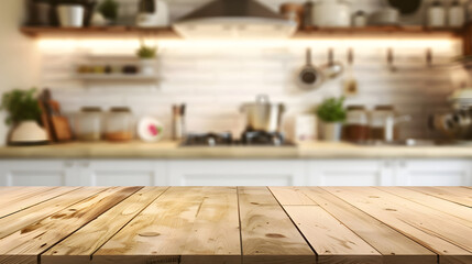 A kitchen with a wooden countertop and a stove