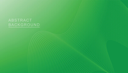 Green wave abstract background, abstract green banner, minimal futuristic round wavy lines background, green templates