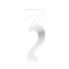 3D Metallic Alphabet Z