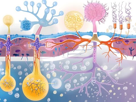 Detailed Diagram of Cellular Showcasing Glycolysis,Krebs Cycle,and Oxidative Phosphorylation