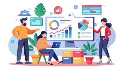 A modern investment hub unites data analysis, web reports, and a clean design for successful investment planning.