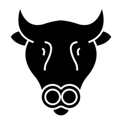 Cow graphic icon. Cow  icon isolated on white background. Vector illustration