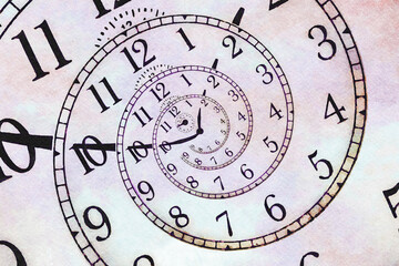 Creative image - hypnotic clock background. Concept of hypnosis, subconscious, psychotheraphy