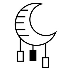 decorative moon icon