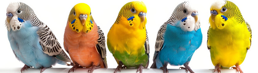 Budgerigar Parrot Showcasing Detailed Feather
