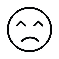 Get this amazing icon of frustrated emoji, premium vector