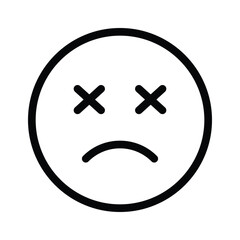 Obraz premium Grab this creative icon of disappointed emoji in modern style