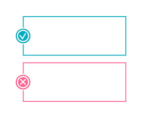 Obraz premium Positive and negative comparison, pros and cons list, vector design infographic