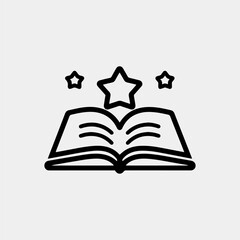 open book icon in flat style isolated vector illustration