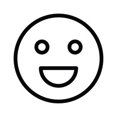 Creative vector of happy face emoji in modern style