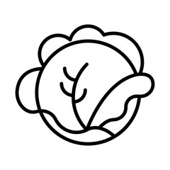Cabbage line icon