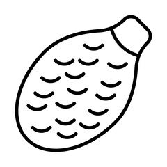 Taro root line icon