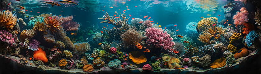 Vibrant Coral Reef Ecosystem Underwater