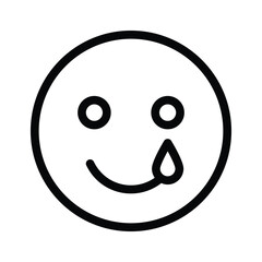 Fototapeta premium Get your hands on perfectly designed sad emoji icon, customizable vector