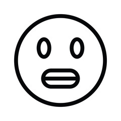 Scared emoji icon design, ready to use vector