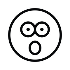 Fototapeta premium Oh My God expression emoji vector design, editable vector