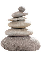 Pyramid of stones isolated. Concept of sustainable slow life