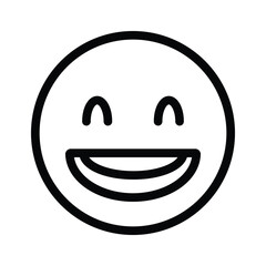An editable icon of laughing emoji, easy to use and download