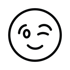 Check out this beautiful winking emoji vector design