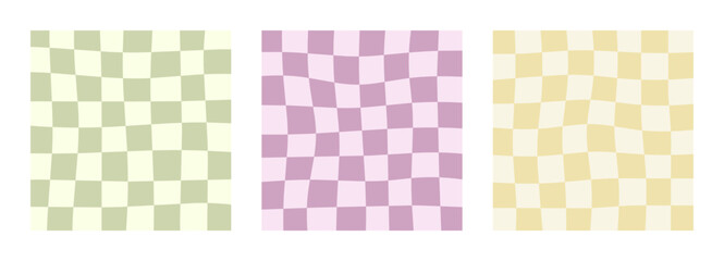 wavy groovy checker vector background