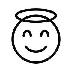 Perfectly designed icon of angel emoji, ready to use vector