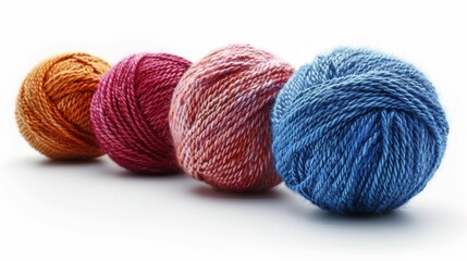 Colorful Wool Yarn Balls. Generative ai