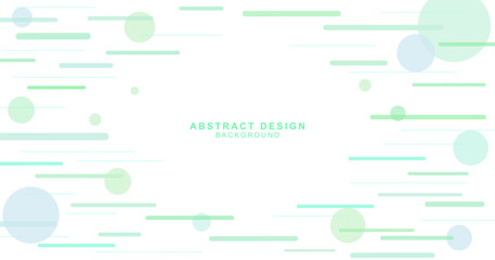 線と丸で組み合わせた抽象的な緑色の背景素材