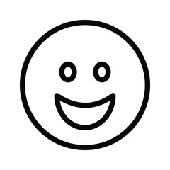 Creative vector of happy face emoji in modern style