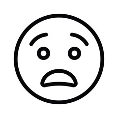 Worried emoji vector design, premium icon isolated on white background