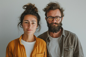 A man and a woman are standing next to each other