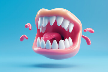 Naklejka premium creative funny 3d icon style illustration isolated