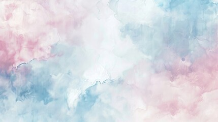 Fototapeta premium Soft and dreamy watercolor clouds in pink and blue hues. Perfect for design projects or social media graphics