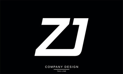 ZJ, JZ Abstract Letters Logo Monogram Design Font Icon Vector Symbol Initials