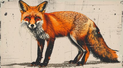 Vulpes Profile - Intelligent Carnivore with Adaptable Nature: Red Fox Furry Illustration