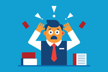 Problems at work. stress in a company employee due to negative tasks of the manager. ways to solve problems in business.