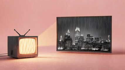 Old TV and new Television