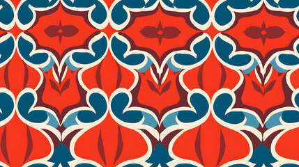 vintage blockprint Moroccon Print pattern geometric shapes design poster background