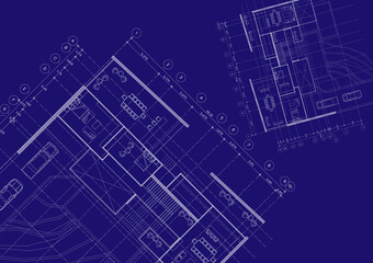Floor plan designed building on the drawing.