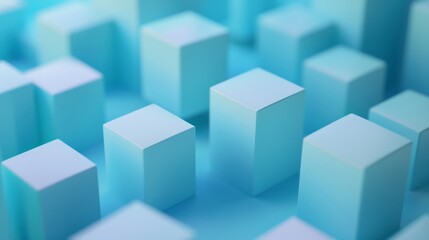 Fototapeta premium Geometric abstract 3D rendering. Computer generated minimalistic background with cubes. Modern poster design, cover, branding, banner, placard.