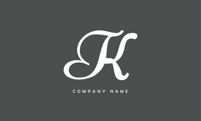 TK, KT, T, K Abstract Letters Logo Monogram