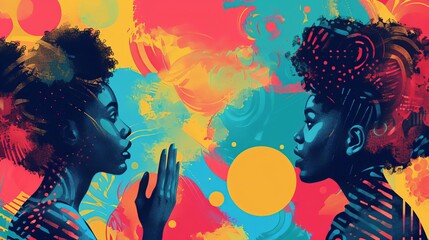 Fototapeta premium Craft a documentary poster that blends realistic imagery with abstract designs to spotlight stories of resilience in the deaf community