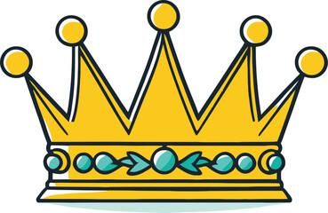 A golden crown vector illustration clip art design