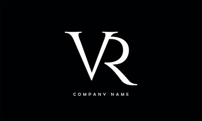 VR, RV, V, R Abstract Letters Logo Monogram