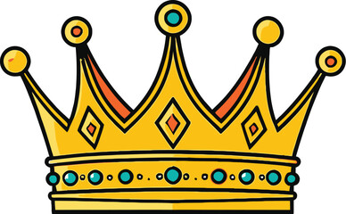 A golden crown vector illustration clip art design