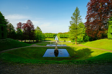 Park at the amphitheater and forest garden in Kleve. Historic gardens and city attraction.
