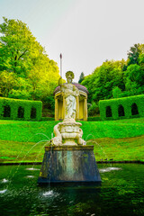 Park at the amphitheater and forest garden in Kleve. Historic gardens and city attraction.
