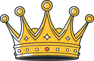 A golden crown vector illustration clip art design