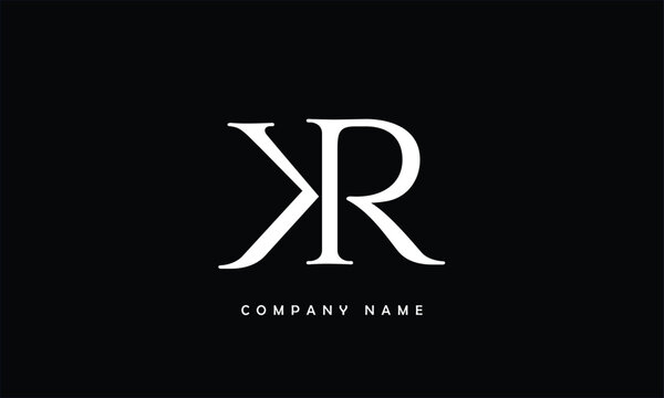 KR, RK, K, R Abstract Letters Logo Monogram