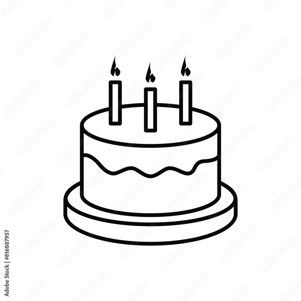 Poster cake icon logo