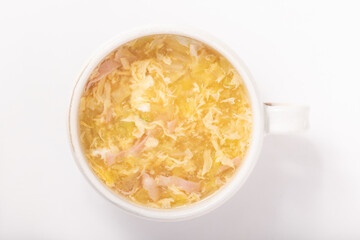 白菜とベーコンのあんかけ卵スープ